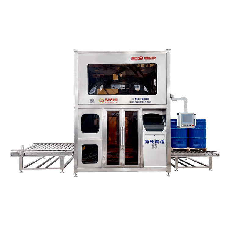 200L Barrels Ug IBC Barrels Nag-ambit Usa ka Hingpit nga Awtomatikong Chemical Liquid Filling Machine